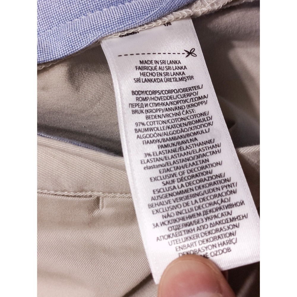 POLO RALPH LAUREN Chino Pants Stretch Classic Fit Khaki Beige ~ 50 x 25 - Picture 5 of 8